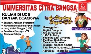 Universitas Citra Bangsa (UCB) Siapkan Berbagai Jenis Beasiswa, Pilihan Tepat Bagi Calon Mahasiswa Baru